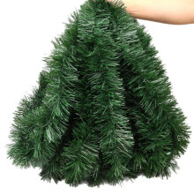Guirlanda de Natal de 15 metros – Folhagem artificial verde sem luzes para árvore, decoração interna/externa, casamento e festa, compatível com