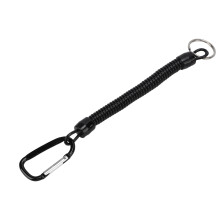 Corda elástica retrátil com mola, corda de segurança elástica com mola, prática e durável, de plástico para caminhadas.