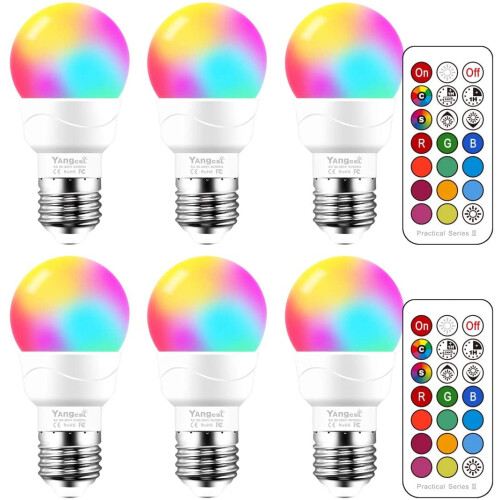 Λαμπτήρες RGB με αλλαγή χρώματος, ισοδύναμοι με βάση E26, 40W