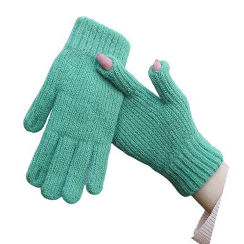 Winterhandschuhe aus Acryl mit Fleecefutter – 1 Paar