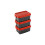 Keter Tuff Box 37L Storage Boxes with Lid Set of 3 - Black 1
