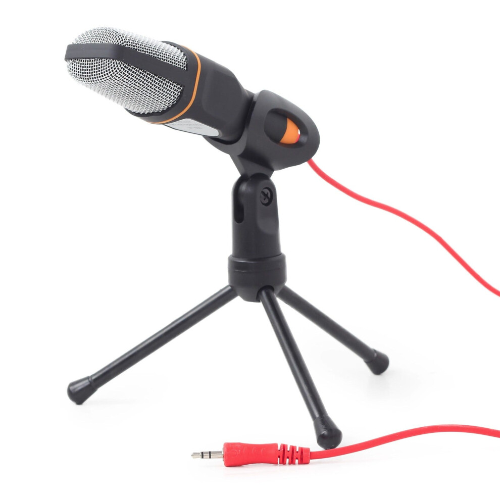 Desktop Microphone For Laptop Pc With Tripod 3.5Mm Jack Skype/Teams/Zoom 1.2M Black 8716309100984