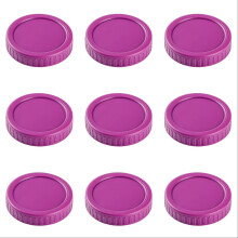 2026 New Sale! 86mm Wide Mouth Plastic Mason Jar Lids, 9pcs Plastic Storage Caps with Sealing Rings for Ball Canning Jars