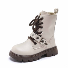 Boots,Girls Ankle Boots Fashionable Stylish Soft Sole for Kids British Style Comfortable Boots for Winter,Ankle Boots,04 Beige,4.5-5 Years
