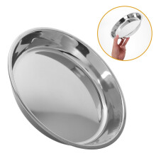 Stainless Steel Round Plate Fireplace Tray Portable Ash Catcher Suitable for Indoor Grilling 1Pcs