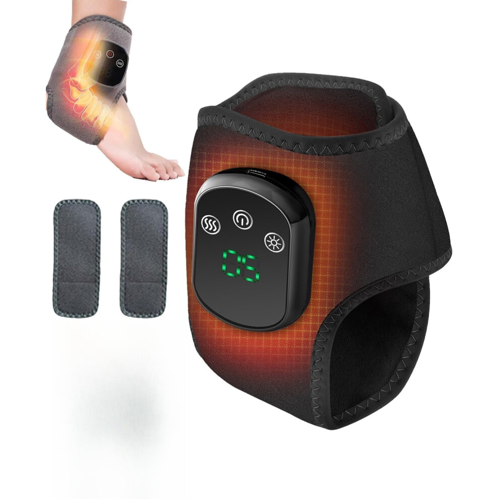 Electric Massagers, 3-in-1 Cordless Ankle & Foot Massager with Heat, Shiatsu Kneading, Portable Rechargeable Relaxation for Home & Travel