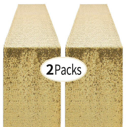 Tischläufer mit Goldglitzer, 30,5 cm x 183 cm, 2er-Pack