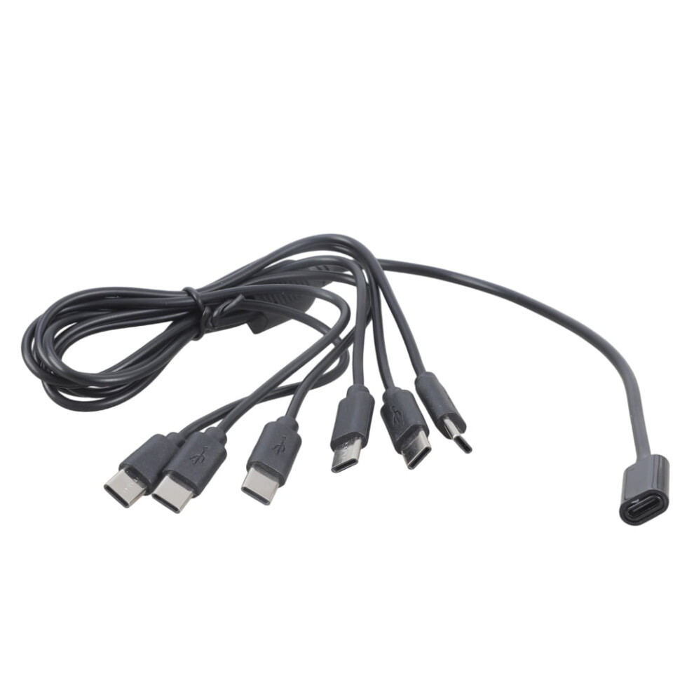 50Cm Y Type Usb C Charging Splitter Cord 4/6 Port 5V Power Cable Simultaneous Charging For Phones Headphones 9071309048223