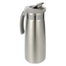 Pichet en acier inoxydable gris 1,5 L anti-déversement