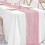 Bohemsk bordløper rosa krøllete polyester 70x35 tommer 1
