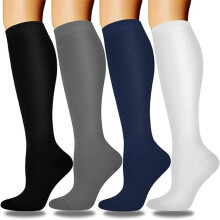 Světle modré dámské teplé podpůrné ponožky S/M, 4 páry
