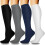 Light Blue Women's Warm Support Socks S/M 4 Pairs 1