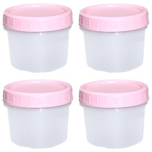 Plastbeholdere med låg 5,5 oz genanvendelige 4 stk.