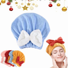2026 New Microfiber Hair Towel Wrap for Women & Girls, Super Absorbent, Quick-Drying, Thickened Turban with Soft Bow Tie – Compatible with All Hair