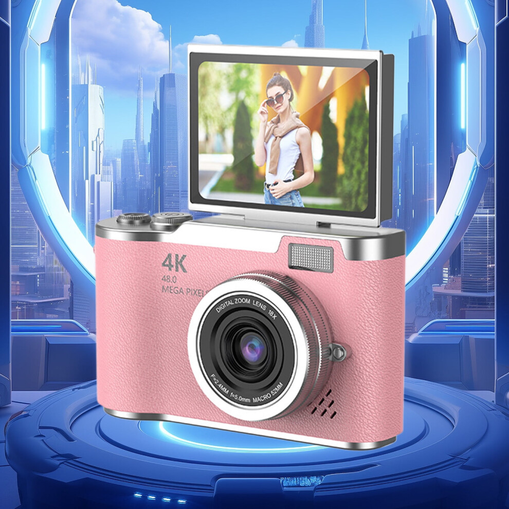 Student Digital Camera: 2.4" Flip Screen, 1080P Hd, 24Mp, 8X Zoom, Autofocus, Beauty Mode Â Compact (150G), Charger & Accessories Â 9083649325100