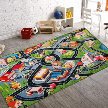 Spielmatte mit Automotiv für Kinder, 79 x 150 cm, rutschfeste Unterseite