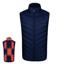 Electric Heated Vest, 3 Heat Settings, 9 Heating Zones, Washable, Compatible with USB Power, for Commuting, Cycling, Camping, Work & Study