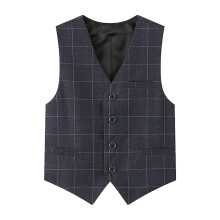 Boys Shirts,Boys Plaid Suit Vest Formal 4 Button Vest for Kids Dress Up Outfit,Shirts for Boys,Z01 Grey,13-14 Years