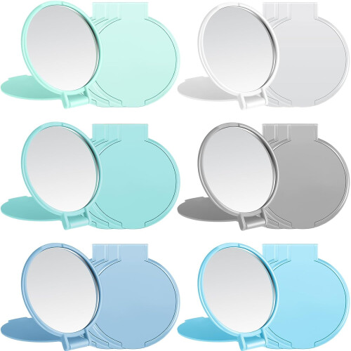 Miroir de poche rond pliant vintage (12 pièces)