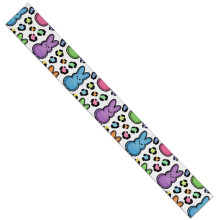 Caminho de mesa com coelhinhos do arco-íris – imitação de linho, 35 x 274 cm