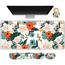 XXL gaming muismat set met polssteun en memory foam