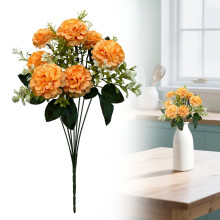 Konstgjorda blommor, konstgjord hortensiabukett med blomsterarrangemang för bröllop, heminredning, bordsdekoration (37 cm/14,57 tum)