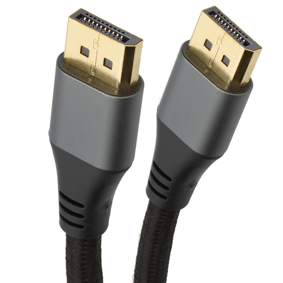 Kenable Pro Metal Displayport Male Plug To Plug Video Cable 4K 60Hz Braided 2M Gold