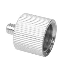 5/8" - 1/4" sovitin 1/4-kierteiselle vatupassille ja etäisyysmittarille, 5/8" kolmijalka, mikrofoniteline