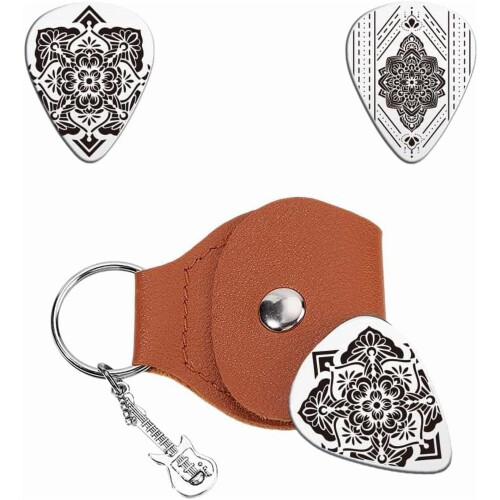 Σετ μπρελόκ για πένα κιθάρας 2 τεμαχίων από ανοξείδωτο ατσάλι με