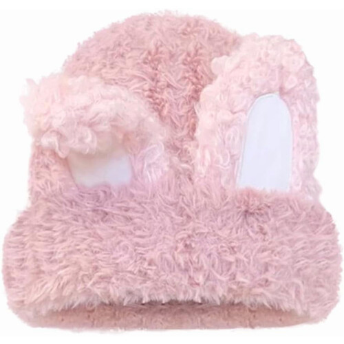Ασαφές καπέλο για γυναίκες Y2k Beanie Χαριτωμένα αυτιά λαγουδάκι Ζεστό χειμωνιάτικο