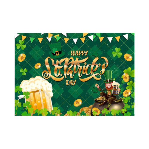 St. Patricks dag banner grøn shamrock irsk flag