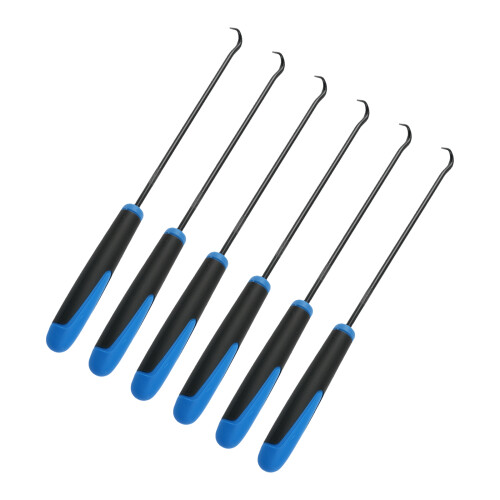 6 Piece Hook Pick Set for Engineering Craft Work O-Ring 241mm Steel 1