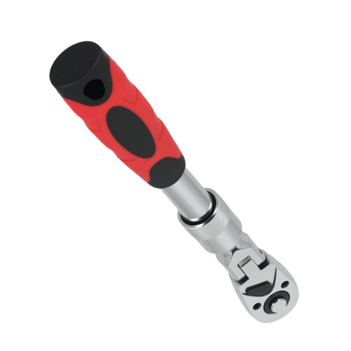 1/4in 72 Teeth Ratchet Wrench Flex Head Quick Release Comfort Grip Spanner 1