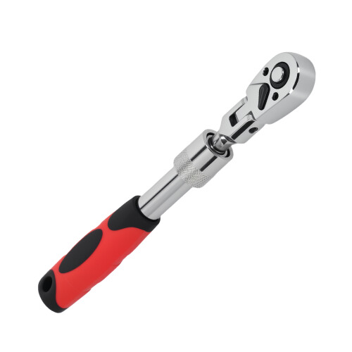 1/4in 72 Teeth Ratchet Wrench Flex Head Quick Release Comfort Grip Spanner 2