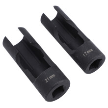 2 pezzi set di bussole cromate da 1/2" con 17mm+21mm