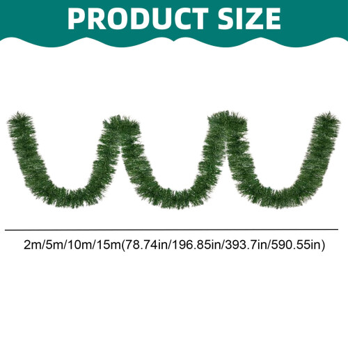 16 ft Non-Lit Green Artificial Christmas Garland 2