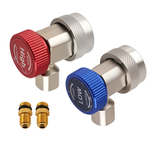 AC System R134a Quick Coupler Set for Vehicle Air Conditioning Connector Kit 2