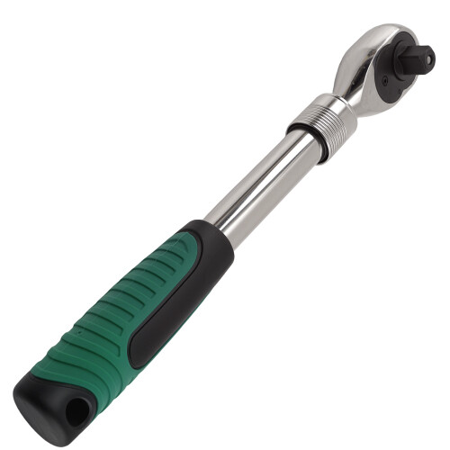 1/2 Inch Drive Extendable Ratchet Tool 12-17" Length 72 Tooth Fine Socket 1