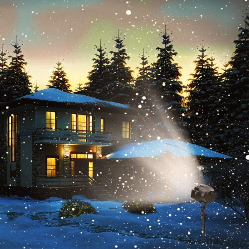 Projetor de luz em formato de floco de neve IP65 para uso interno e externo (1 unidade) 2