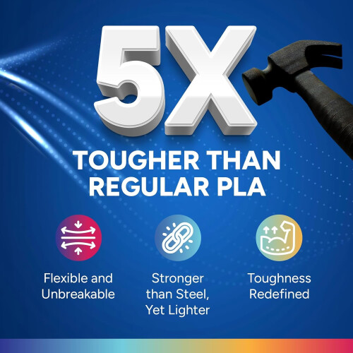 PLA+ Filament 1,75 mm Sort 1 kg 0,02 mm 1