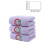 Ensemble de serviettes de toilette brodées en coton violet 14x30 3