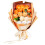 Kunstig rosebuket i gradueret orange, 18 stk. 2