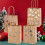 Sacola de presente de Natal em papel kraft com alça, pacote com 1 unidade 2