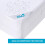 Protège-matelas imperméable pour matelas simple avec fermeture éclair, blanc sur 6 faces 5