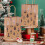 Sacola de presente de Natal em papel kraft com alça, pacote com 1 unidade 5