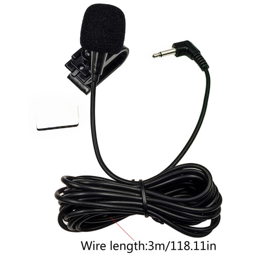 Professionals Car Microphone 2.5mm/3.5mm Clip Plug Mic Stereo Wired External Microphone For Auto 2