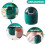 Small Green Trash Can with Lid, PP Desktop Garbage Bin for Home and Office, 1 Piece 4