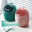 Small Green Trash Can with Lid, PP Desktop Garbage Bin for Home and Office, 1 Piece 8