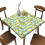Nappe carrée citron, imperméable et lavable, adaptée à une utilisation intérieure et extérieure, en polyester élastique, convient aux tables 3