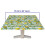 Nappe carrée citron, imperméable et lavable, adaptée à une utilisation intérieure et extérieure, en polyester élastique, convient aux tables 4
